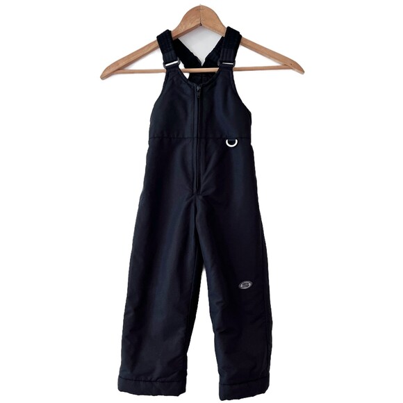 Slalom Kids Black Snow Overalls Bib Size 2/3T Winter Snow Skiing Snowboarding - Picture 1 of 8